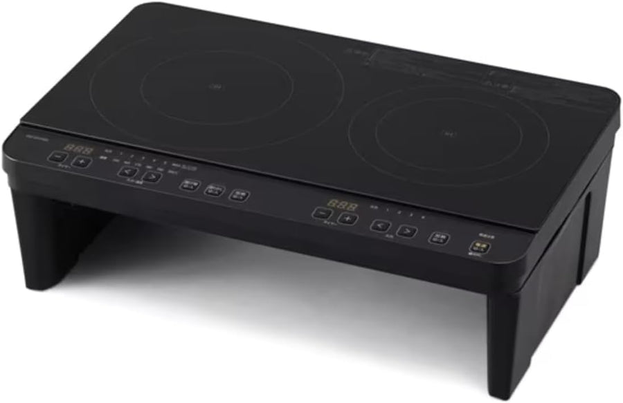 アイリスオーヤマ IHコンロ 2口 1400W スタンド付き IHK-WT41S-Bをレンタルできます。