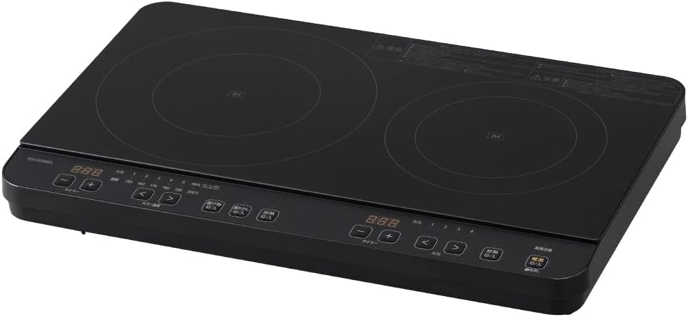 アイリスオーヤマ IHコンロ 2口 1400W IHK-WT41-Bをレンタルできます。