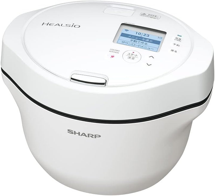 月額6,380円レンタルプラン：シャープ ヘルシオ ホットクック 1.6L KN-HW16G-W ホワイト