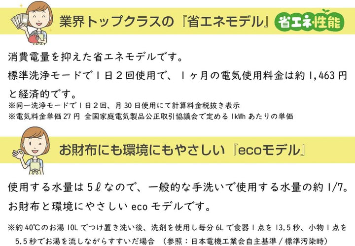 月額4,980円レンタルプラン：アイネクス Smart Dish Washer 設置工事が不要 食器洗い乾燥機 AX-S3W