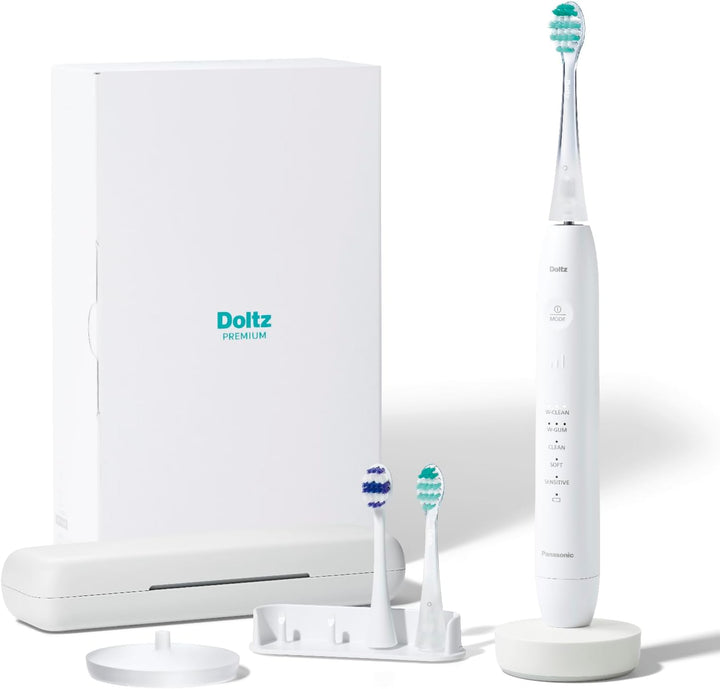 月額4,980円レンタルプラン：パナソニック W音波振動ハブラシ ドルツプレミアム 電動ブラシ 新品ブラシ付き EW-DP58-A