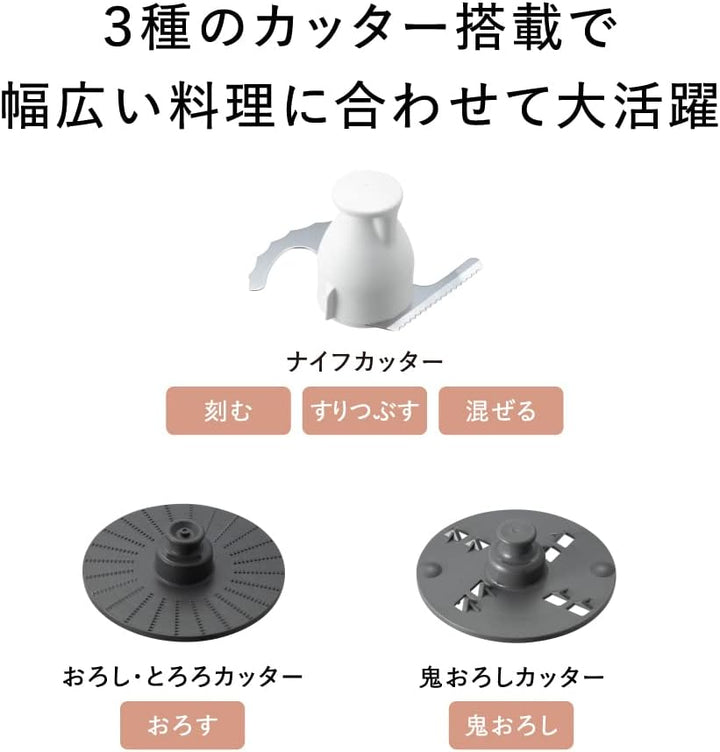 月額1,780円レンタルプラン：パナソニック フードプロセッサー 調理家電 MK-K62-W ホワイト