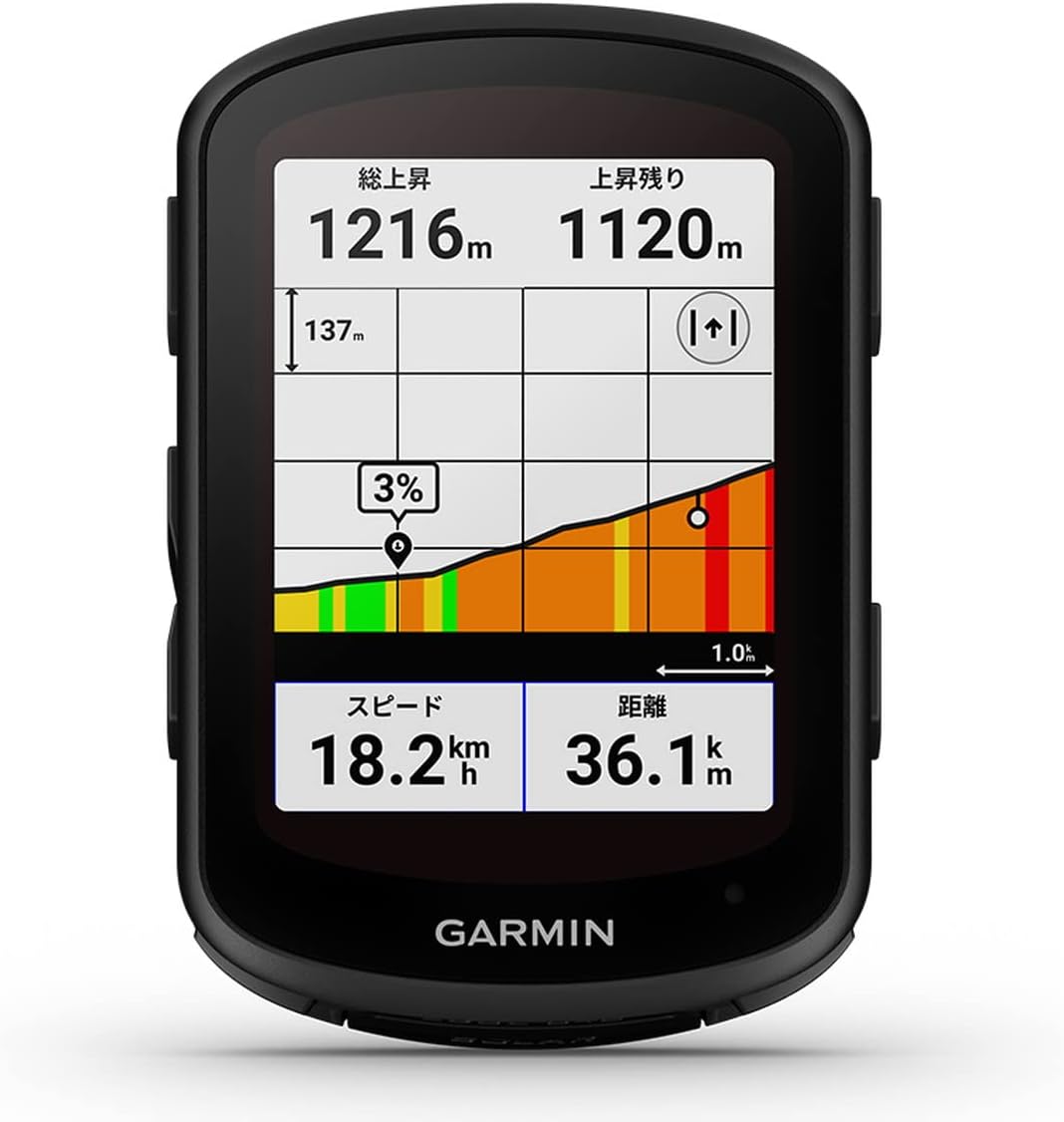 月額12,800円レンタルプラン：GARMIN GPSサイクルコンピューター ゴルフ測定器 Edge 840 Solar 010-02695-26 ブラック