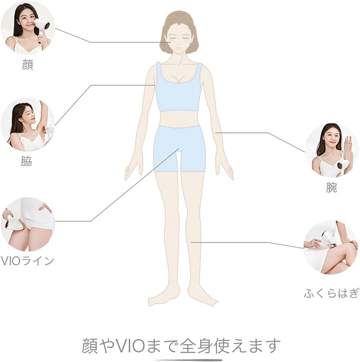 月額2,490円レンタルプラン：Sarlisi IPLサファイア冷感脱毛器 光脱毛器 AI06 ホワイト