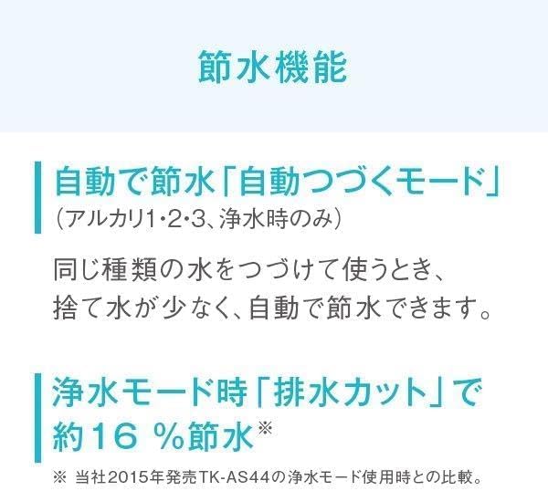 月額9,800円レンタルプラン：パナソニック アルカリイオン整水器 TK-AS48-S ミディアムシルバー