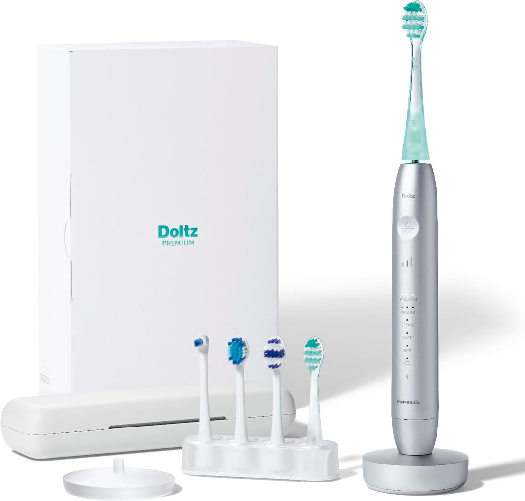 月額6,980円レンタルプラン：パナソニック W音波振動ハブラシ ドルツプレミアム 電動ブラシ 新品ブラシ付き スマート EW-DT88-K