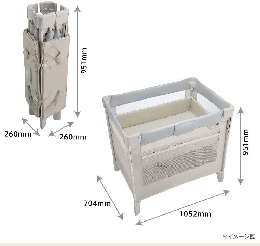 月額4,880円レンタルプラン：Aprica ココネルエアー AB ベビーベッド