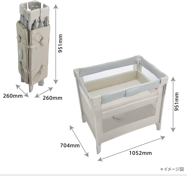 月額4,880円レンタルプラン：Aprica ココネルエアー AB ベビーベッド 2235589 / 2235585