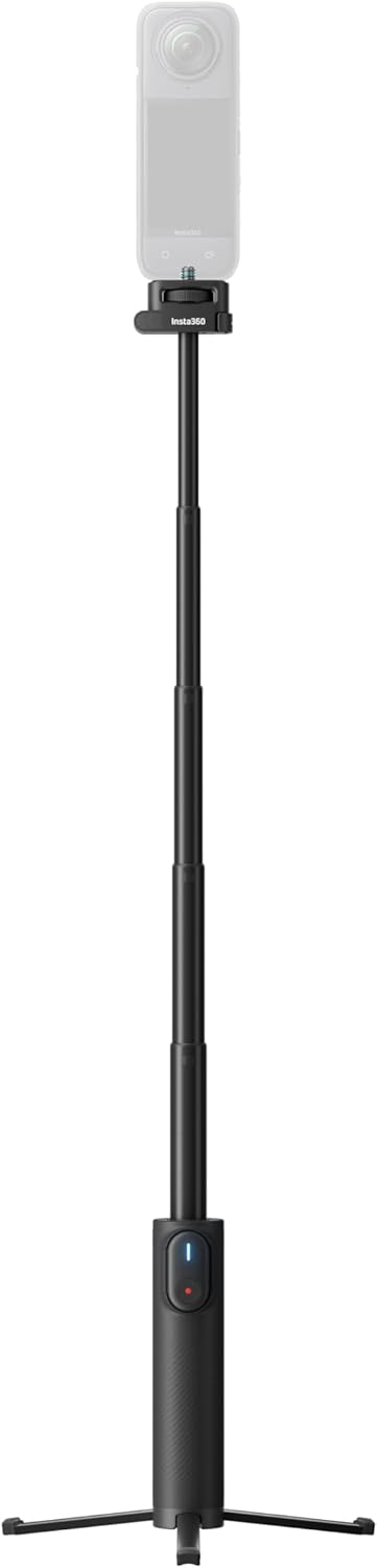 月額1,580円レンタルプラン：Insta360 折りたたみ式内蔵三脚付き自撮り棒 CINSEAVE ブラック