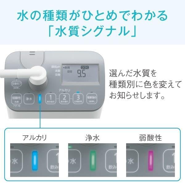 月額8,800円レンタルプラン：パナソニック アルカリイオン整水器 TK-AS47-H ライトグレー