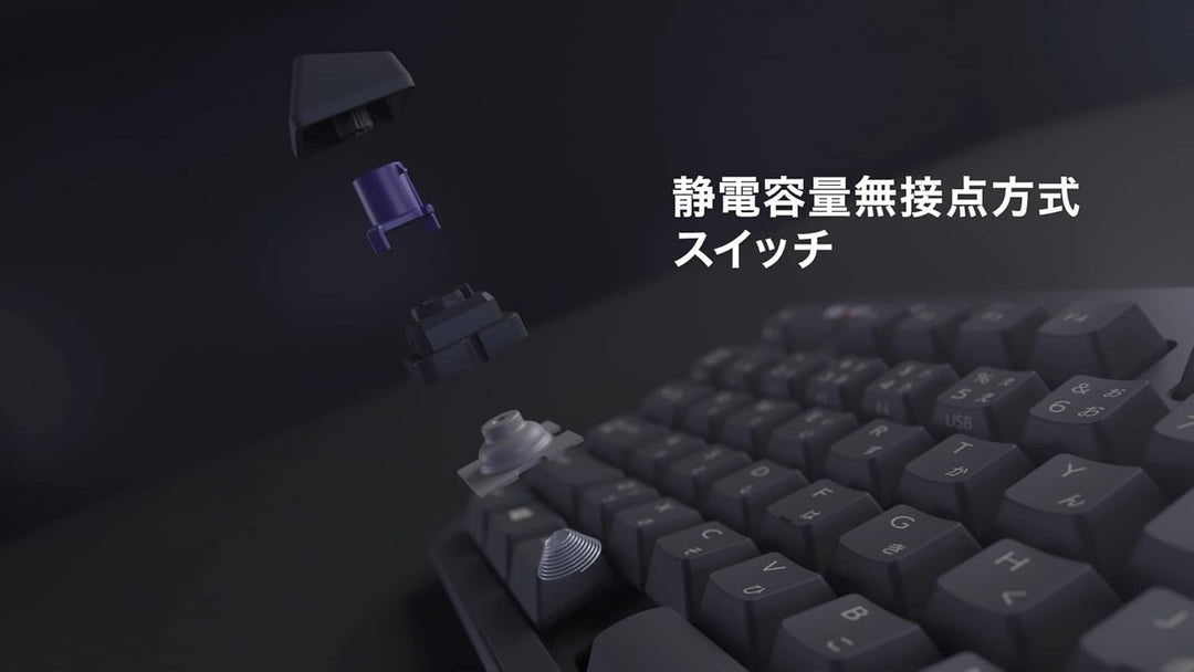 月額4,980円レンタルプラン：東プレ REALFORCE R3 キーボードハイブリッド フル 45g 日本語配列 R3HA11 ブラック&ダークグレー