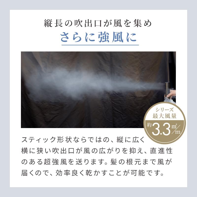 月額2,980円レンタルプラン：QUADS BISARA STICK ヘアドライヤー BSR004-WH