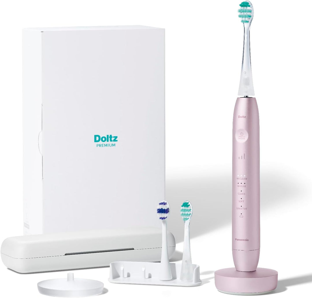 月額4,980円レンタルプラン：パナソニック W音波振動ハブラシ ドルツプレミアム 電動ブラシ 新品ブラシ付き EW-DP58-A