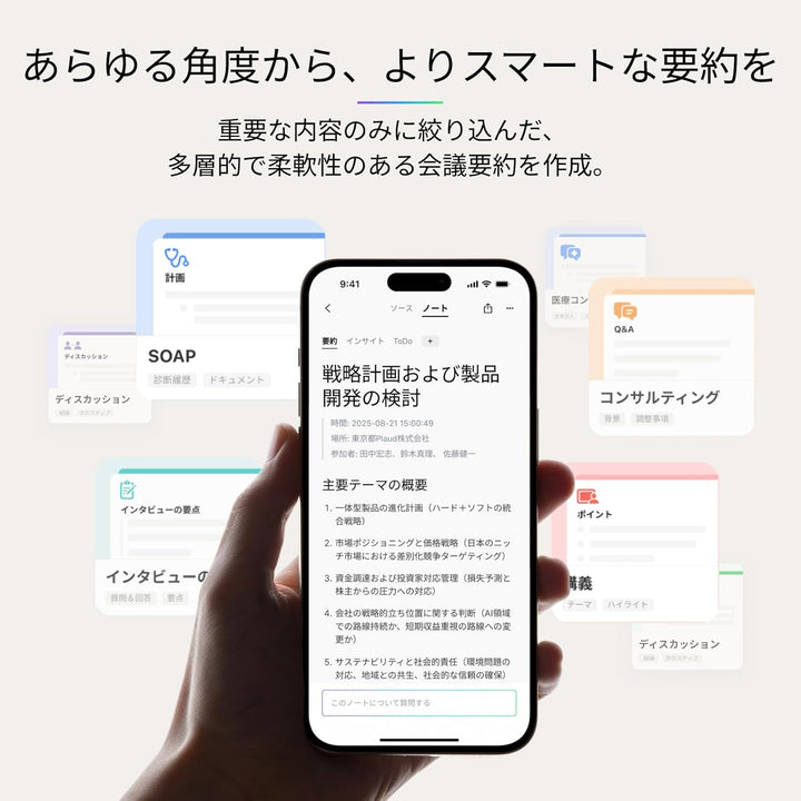 月額3,980円レンタルプラン：Plaud Note Pro AIボイスレコーダー