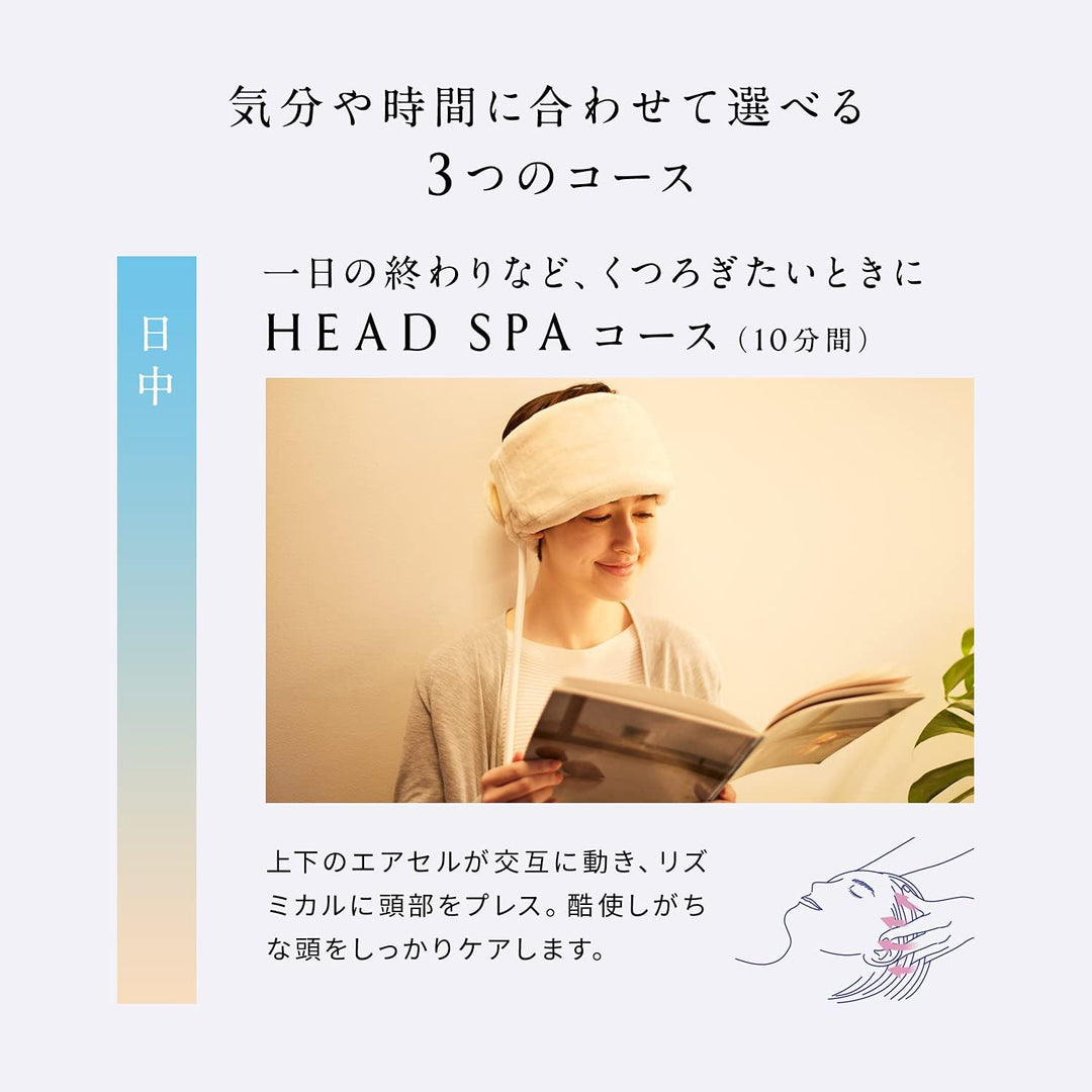 月額1,580円レンタルプラン：MTG NEWPEACE Motion Head ヘッドヒーター  頭 リラクゼーション 自宅ヘッドスパ WE-AB00A アイボリー