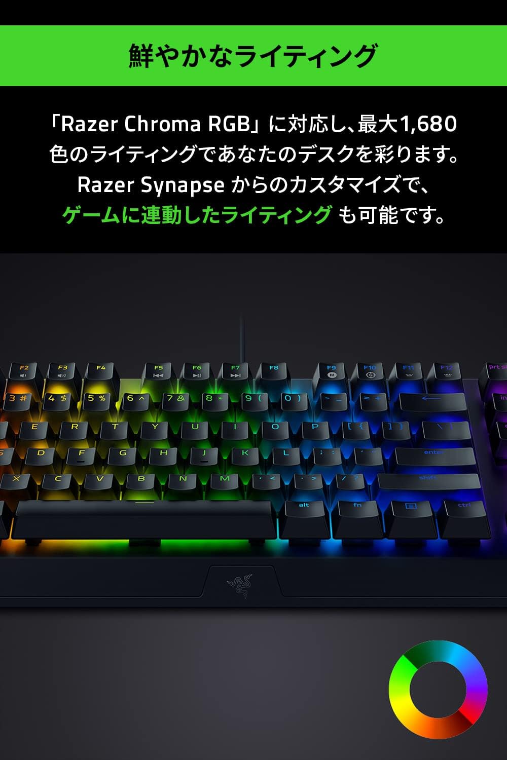 月額1,980円レンタルプラン：Razer BlackWidow V3 Tenkeyless ゲーミングキーボード RZ03-03491400-R3J1-N