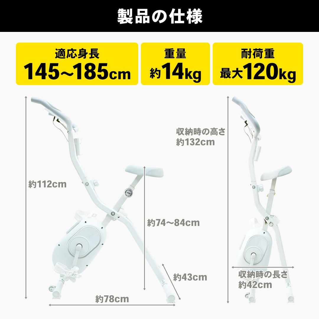 月額2,980円レンタルプラン：STEADY フィットネスバイク 背もたれなし ST102