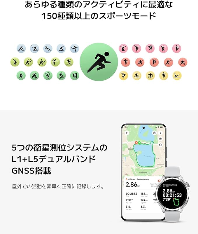月額2,980円レンタルプラン：シャオミ Watch S4 スマートウォッチ BHR9197GL