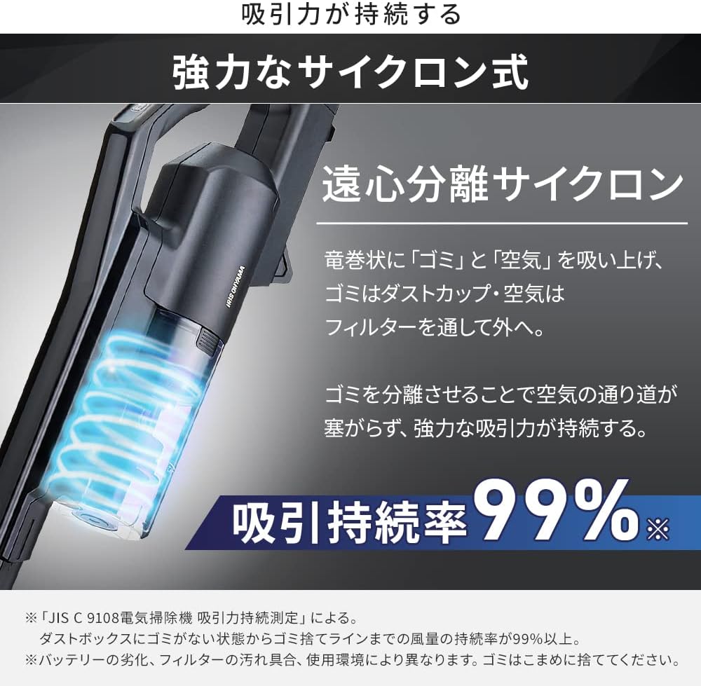 月額2,380円レンタルプラン：アイリスオーヤマ 充電式サイクロン