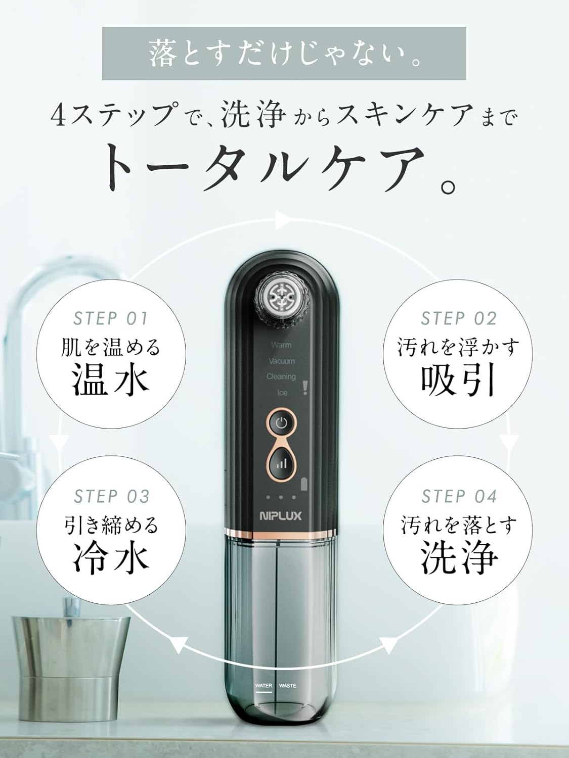 月額2,980円レンタルプラン：NIPLUX マルチスキンクリーナー 美顔器 NP
