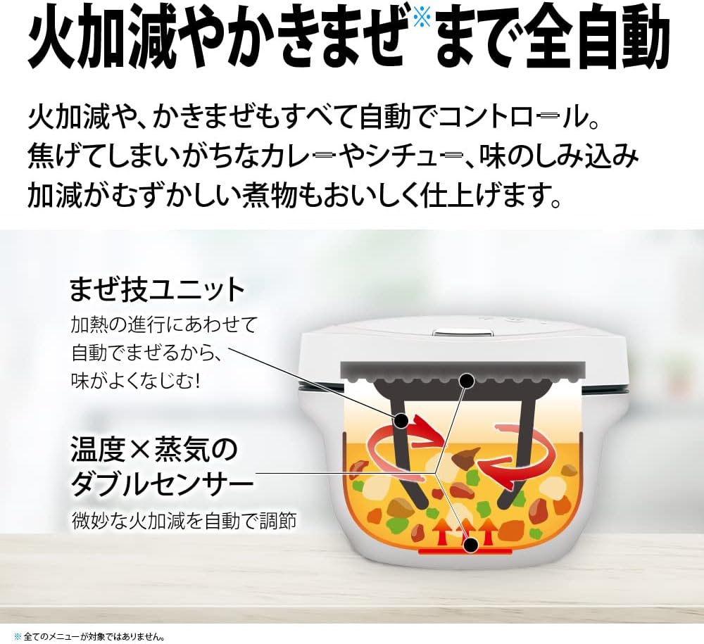 月額6,380円レンタルプラン：シャープ ヘルシオ ホットクック 1.6L KN-HW16G-W ホワイト