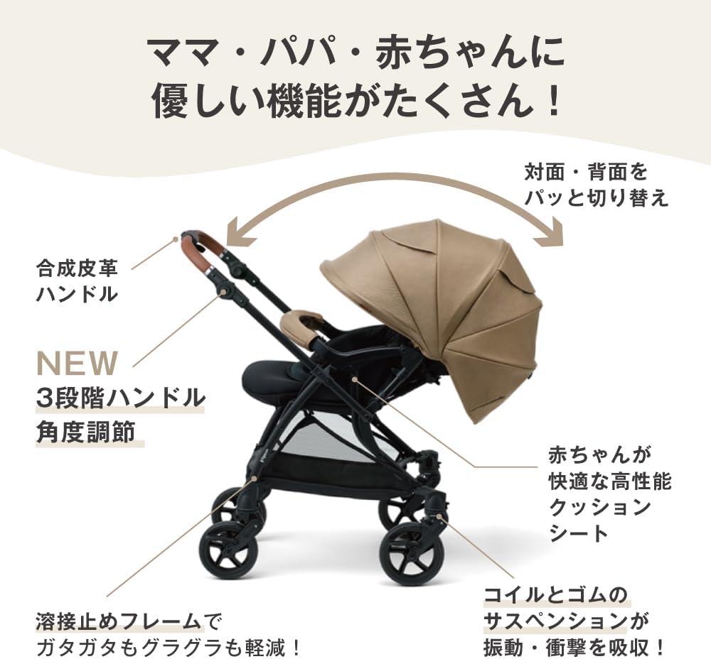 月額8,800円レンタルプラン：ピジョン ランフィ RB5 両対面式A型ベビーカー