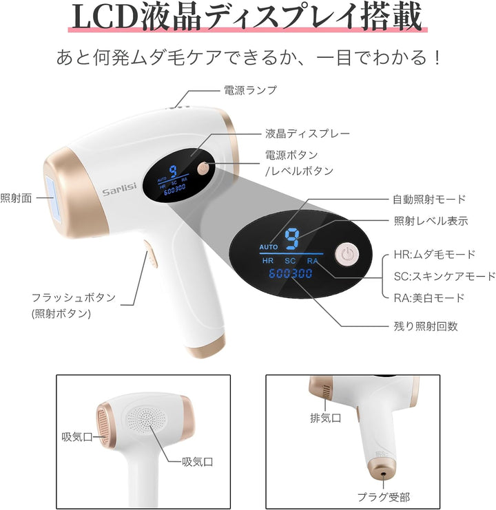 月額2,890円レンタルプラン：Sarlisi IPL光脱毛器 AI01 ホワイト