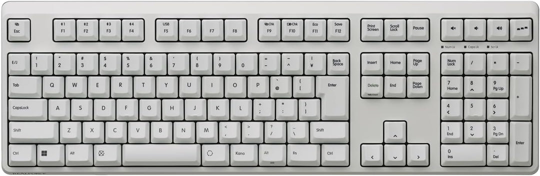 月額5,380円レンタルプラン：REALFORCE R4 キーボード ハイブリッド テンキーあり 日本語配列 FULL R4HA ホワイト