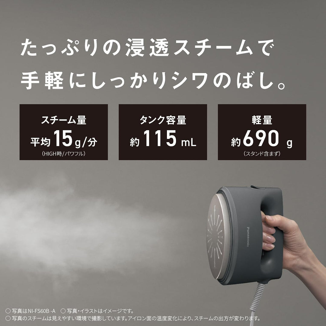 月額1,880円レンタルプラン：パナソニック 衣類スチーマー NI-FS60B-A カームネイビー
