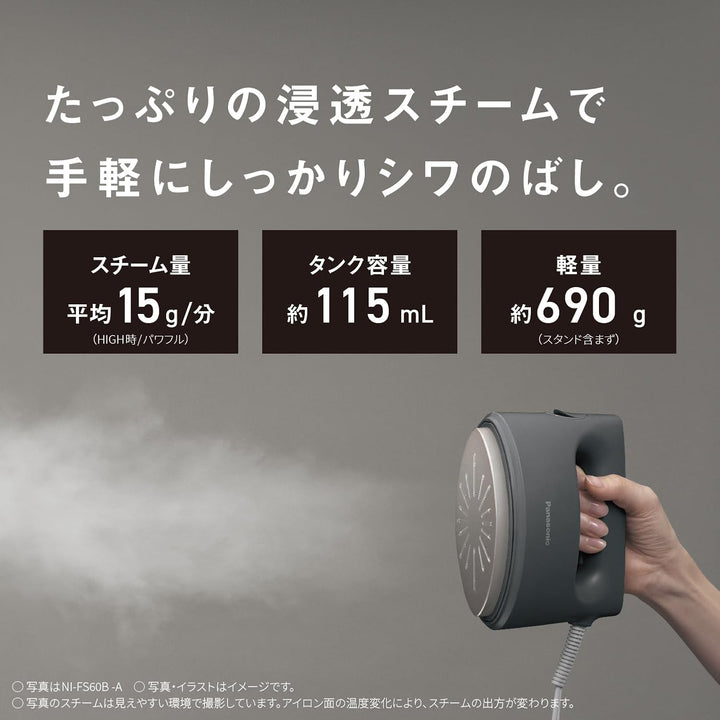 月額1,880円レンタルプラン：パナソニック 衣類スチーマー NI-FS60B-A カームネイビー