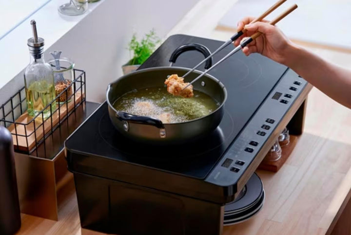 月額2,680円レンタルプラン：アイリスオーヤマ IHコンロ 2口 1400W スタンド付き IHK-WT41S-B
