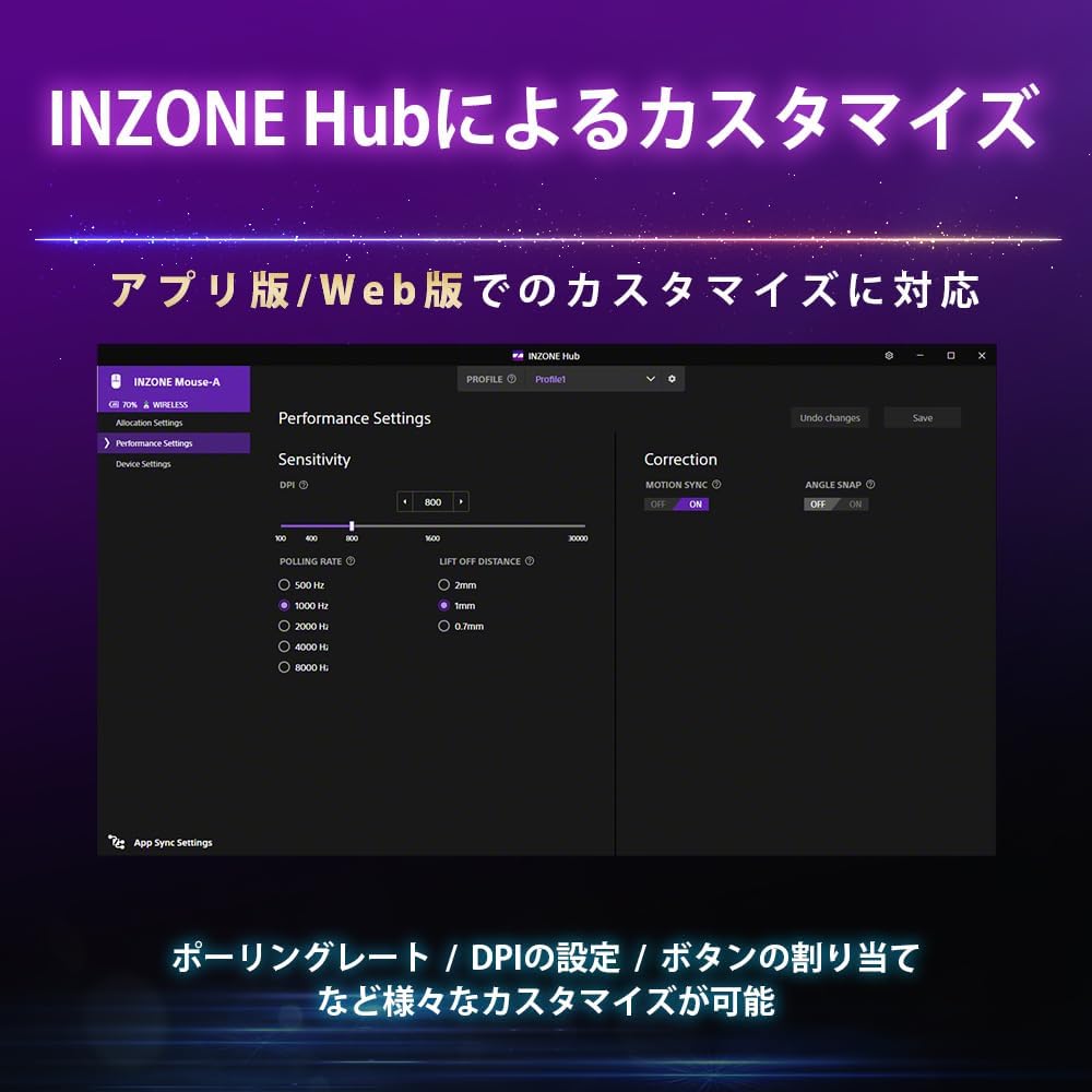 月額2,880円レンタルプラン：SONY ゲーミング INZONE Mouse-A マウス MSE-G500 ブラック