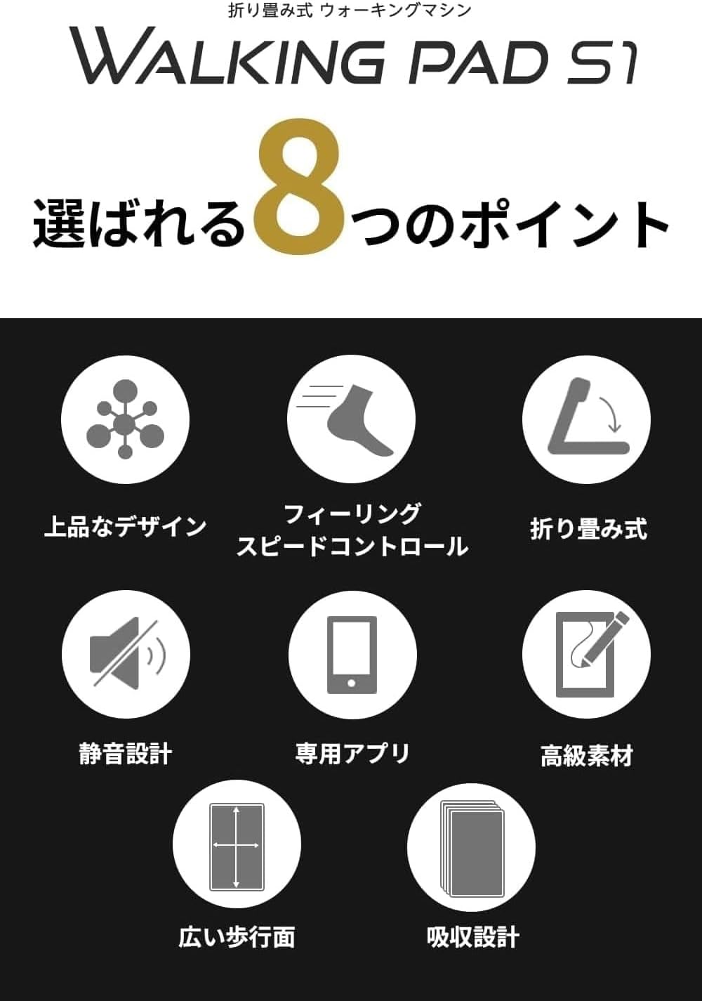 月額12,980円レンタルプラン：KingSmith WalkingPad S1 WPS1F ブラック