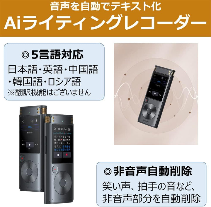 月額4,980円レンタルプラン：iFLYTEK VOITER AIライティングレコーダー ボイスレコーダー SR302PRO