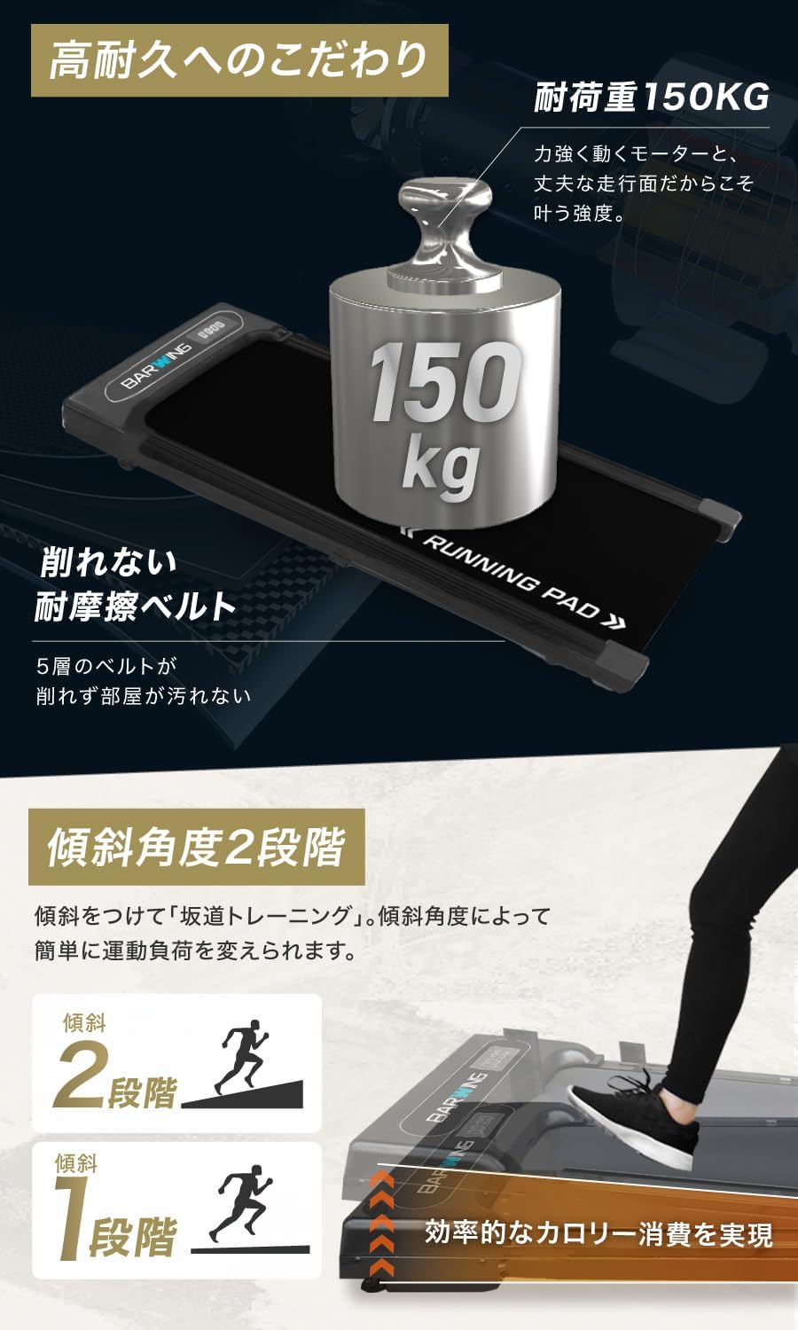 ジム要らず BARWING 折りたたみルームランナー。 Amazon | BARWING(バーウィング) ルームランナー ウォーキング