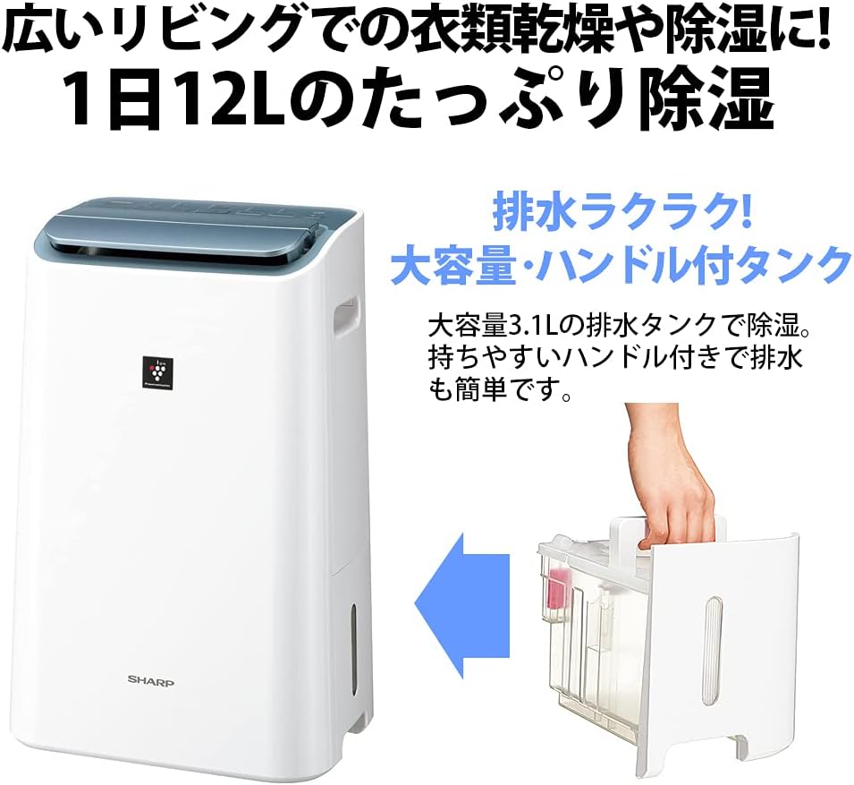 シャープ 空気清浄除湿器 CV-EF120-W