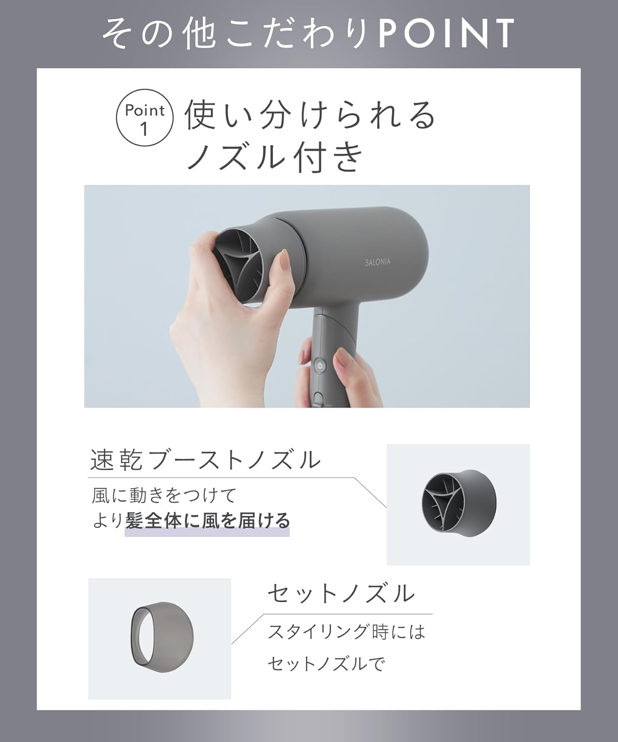 月額2,480円レンタルプラン：SALONIA スムースシャインドライヤー