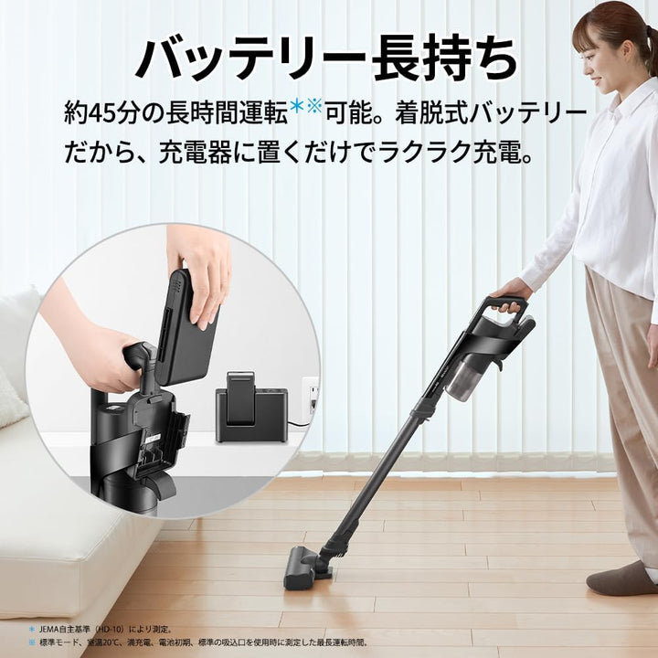 月額7,380円レンタルプラン：シャープ コードレススティック掃除機 サイクロン式 EC-HR8A1-B