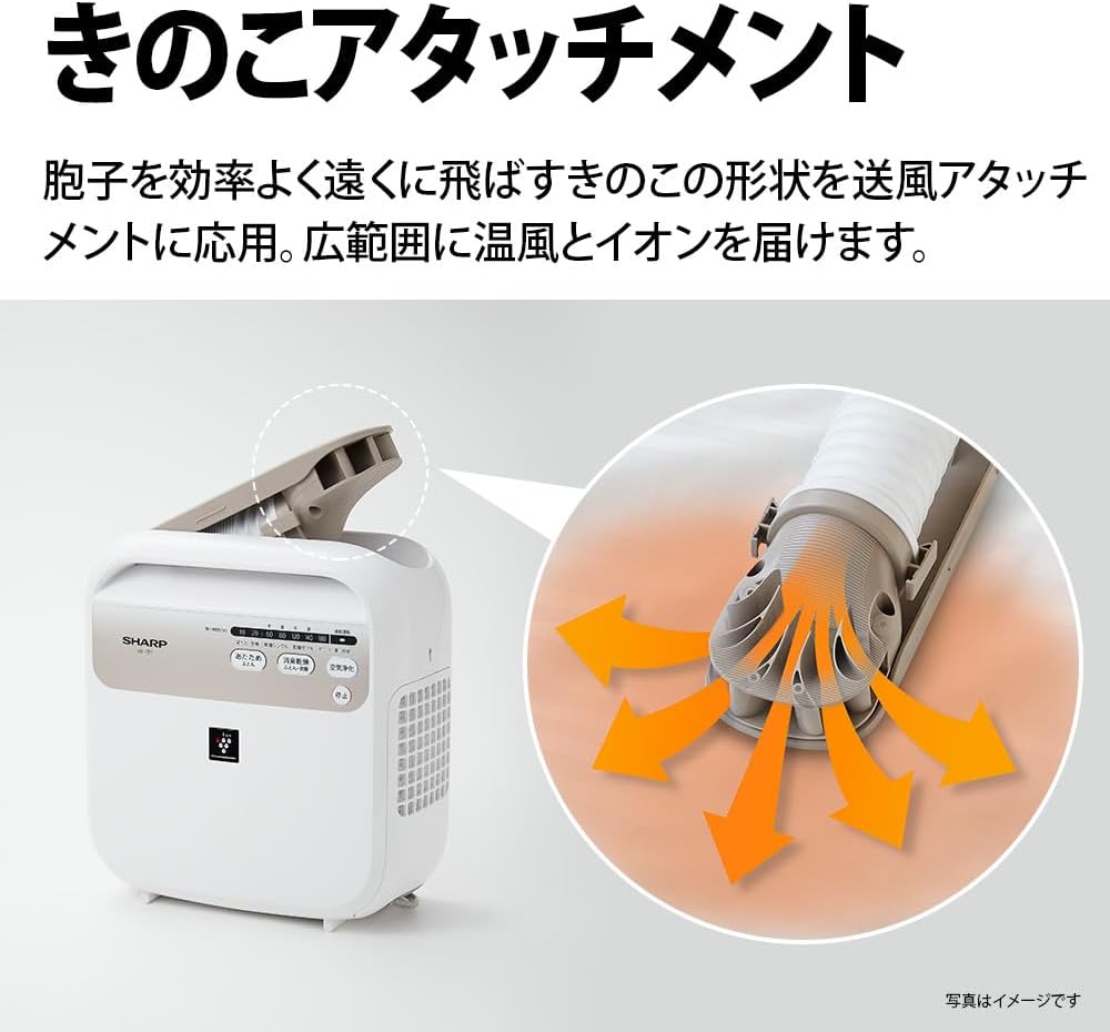 月額1,980円レンタルプラン：シャープ 布団乾燥機 プラズマクラスター UD-CF1W ホワイト