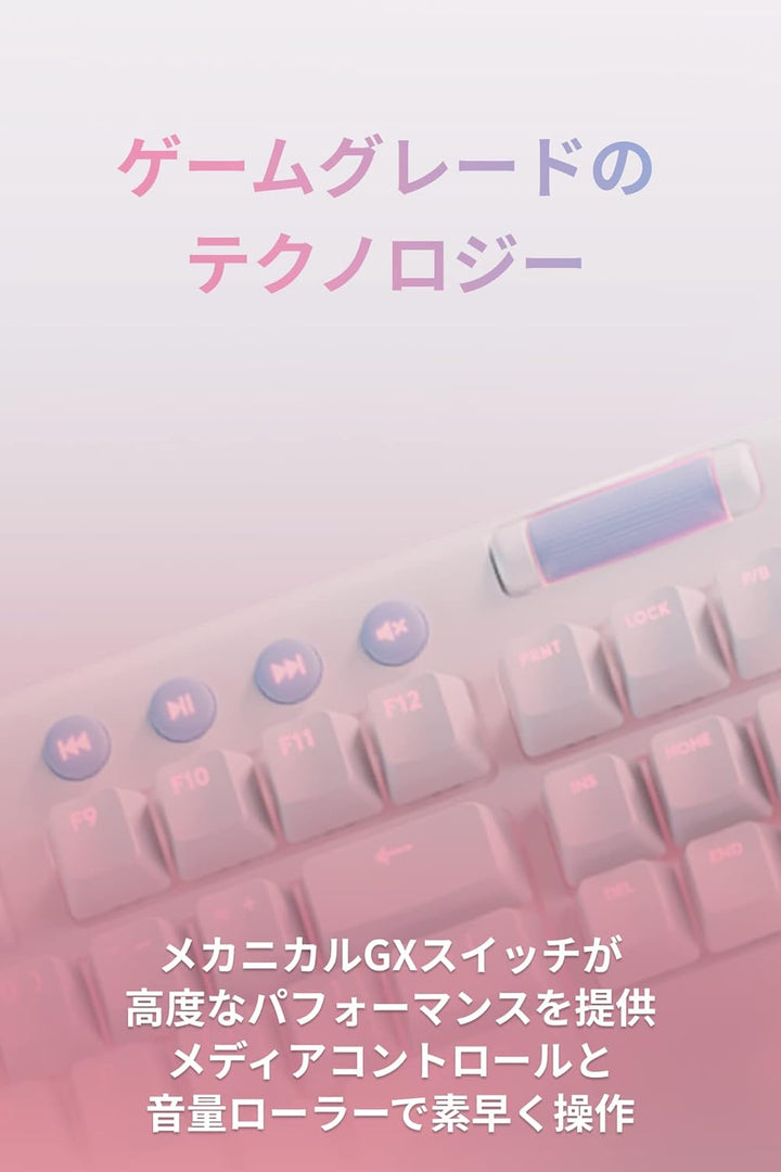月額3,980円レンタルプラン：ロジクール Aurora Collection G715 ゲーミングキーボード リニア G715WL-LN ホワイト