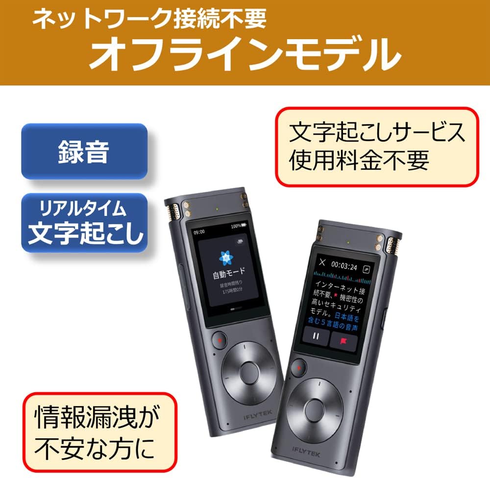 月額4,980円レンタルプラン：iFLYTEK VOITER AIライティングレコーダー