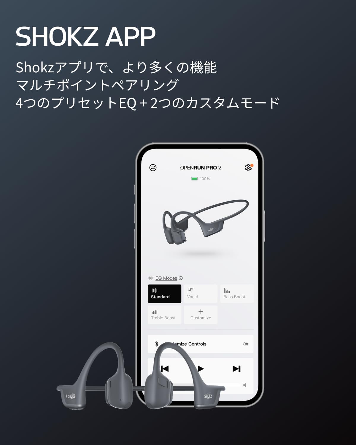 月額3,980円レンタルプラン：Shokz OpenRun Pro 2 骨伝導イヤホン S820