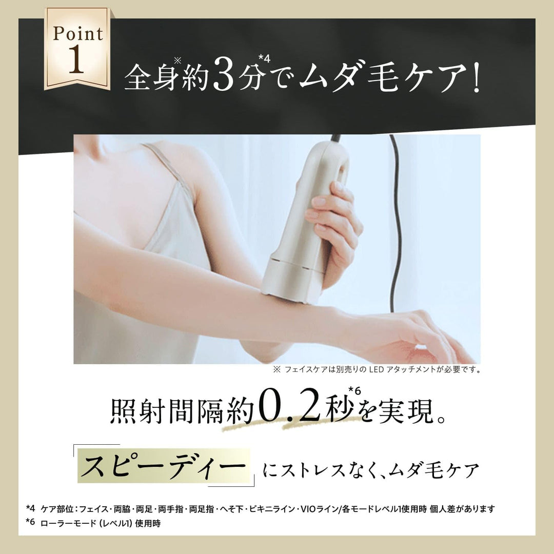 月額9,380円レンタルプラン：ヤーマン レイボーテ ハイパーZERO スマート 脱毛器・光美容器 YJEA4N3 シャンパンゴールド