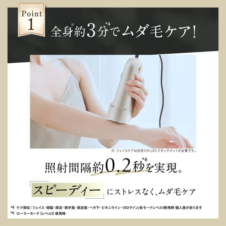 月額9,380円レンタルプラン：ヤーマン レイボーテ ハイパーZERO スマート 脱毛器・光美容器 YJEA4N3 シャンパンゴールド