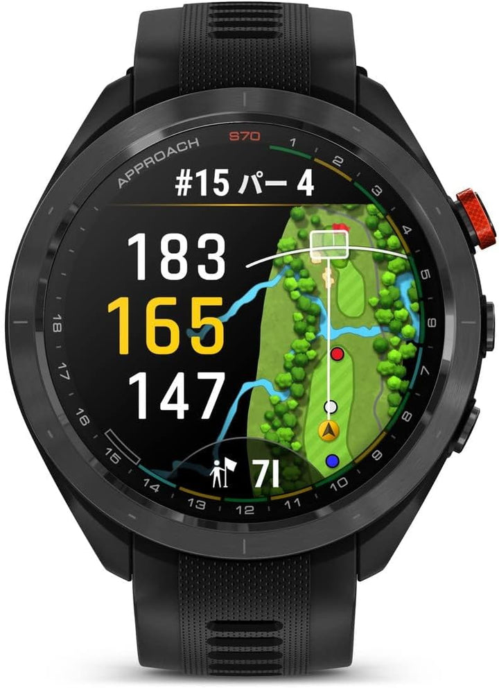 月額12,800円レンタルプラン：GARMIN Approach S70 47mm フラッグシップゴルフGPSウォッチ スマートウォッチ 010-02746-22