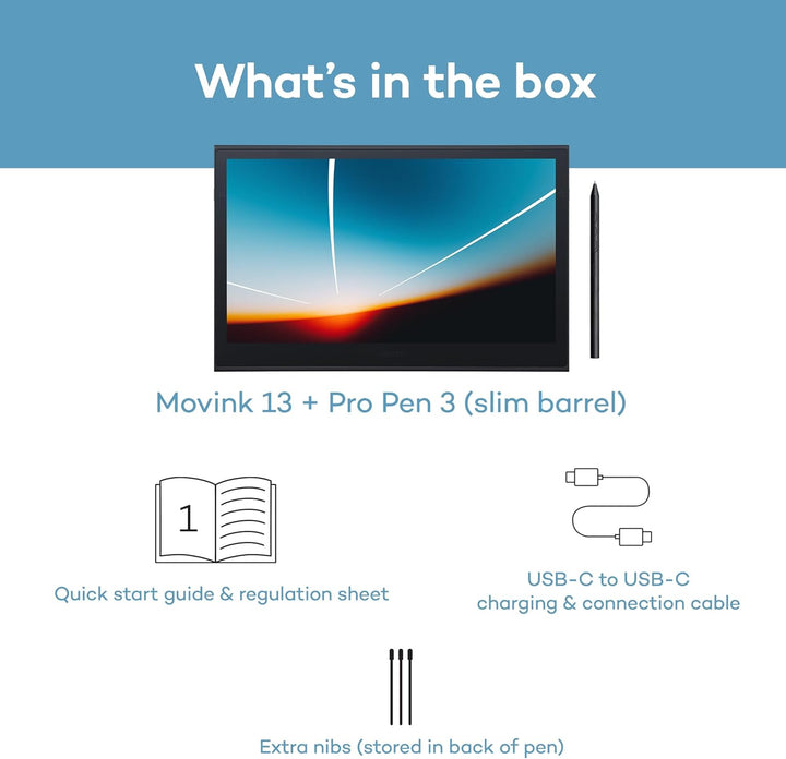 月額11,800円レンタルプラン：Wacom 有機ELペンタブレット Wacom Movink 13 液タブ DTH135K0C ブラック