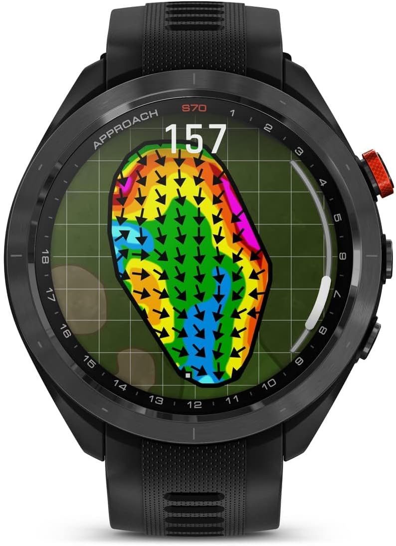 月額12,800円レンタルプラン：GARMIN Approach S70 47mm フラッグシップゴルフGPSウォッチ スマートウォッチ 010-02746-22
