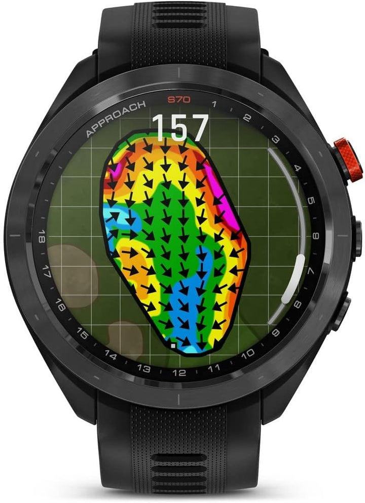 月額12,800円レンタルプラン：GARMIN Approach S70 47mm フラッグシップゴルフGPSウォッチ スマートウォッチ 010-02746-22