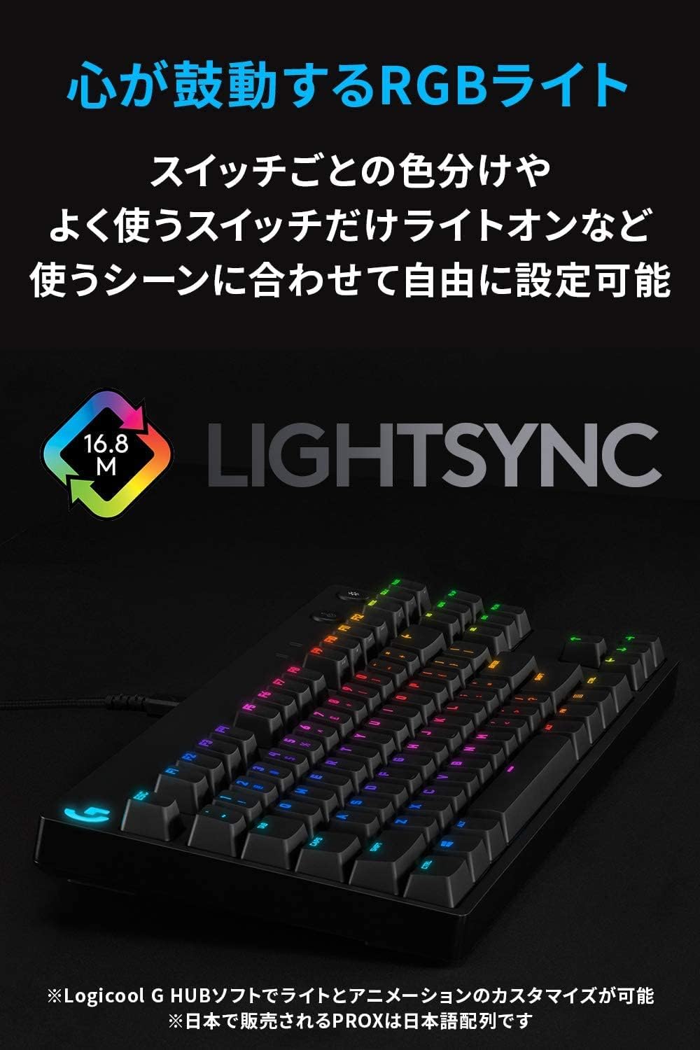 月額2,380円レンタルプラン： Logicool G PRO 有線ゲーミングキーボード-メカニカルスイッチ リニア G-PKB-002LNd