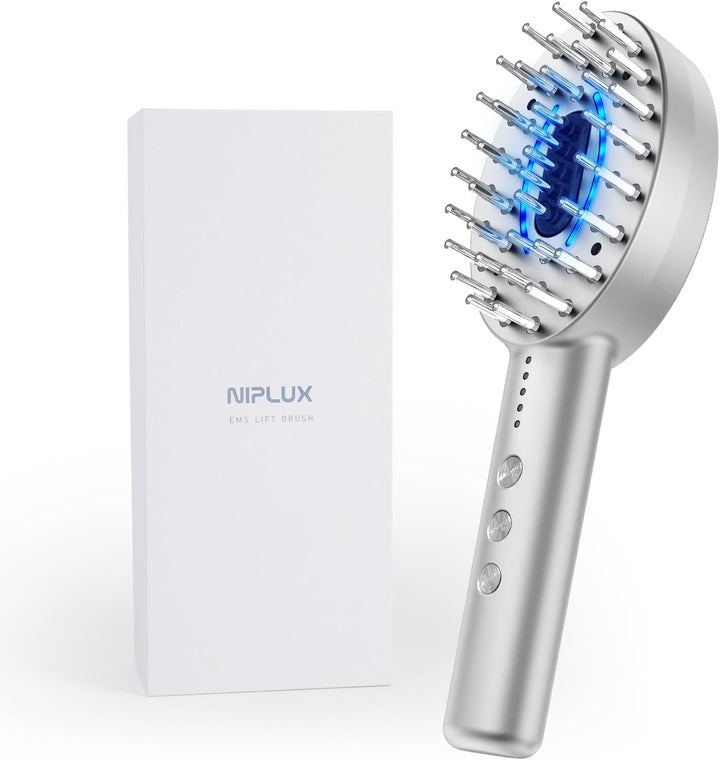 月額2,880円レンタルプラン：NIPLUX EMS LIFT BRUSH ブラシ型美顔器 EMS 高速振動 NP-ELB23SV シルバー